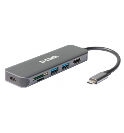 D-Link 6-in-1 USB-C Hub with HDMI/Card Reader/Power Delivery