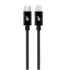 TB kabel USB-C - Lightning oplétaný 1m, černý