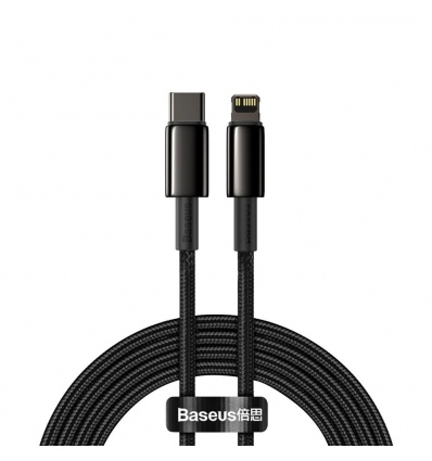 Baseus Datový kabel Tungsten Gold PD 20W 2m USB-C/Lightning černý