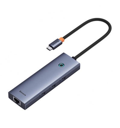 Baseus hub Ultra Joy USB 6v1 (USB-C/1xHDMI4K30Hz/3xUSB 3.0/1xPD/RJ45) šedý