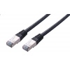 Kabel C-TECH patchcord Cat5e, FTP, černý, 1m