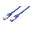 Kabel C-TECH patchcord Cat5e, FTP, modrý, 0,25m