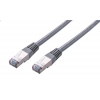 Kabel C-TECH patchcord Cat5e, FTP, šedý, 10m