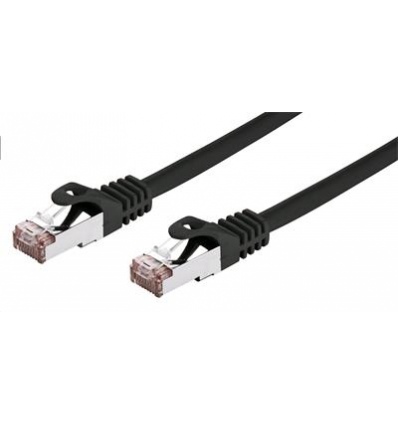 Kabel C-TECH patchcord Cat6, FTP, černý, 0,25m