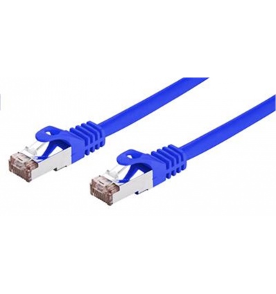 Kabel C-TECH patchcord Cat6, FTP, modrý, 0,25m