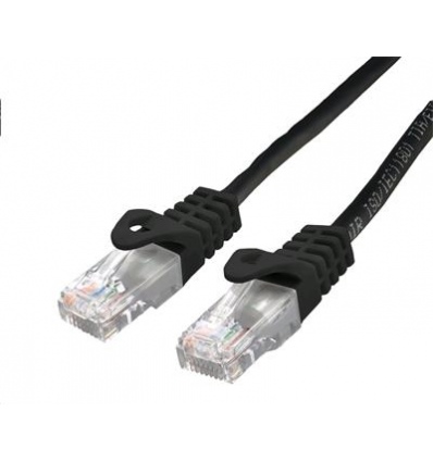 Kabel C-TECH patchcord Cat6, UTP, černý, 0,25m