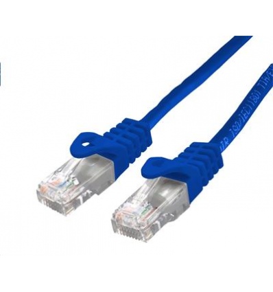 Kabel C-TECH patchcord Cat6, UTP, modrý, 0,25m