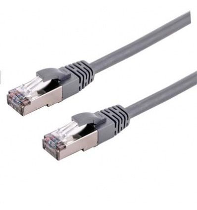 Kabel C-TECH patchcord Cat7, S/FTP, šedý, 0,5m