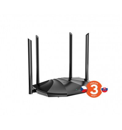 Tenda TX2 AX1500 WiFi6 Router, 1x GWAN, 3x GLAN, IPv6, 4x 6dBi anténa, WPA3, CZ App