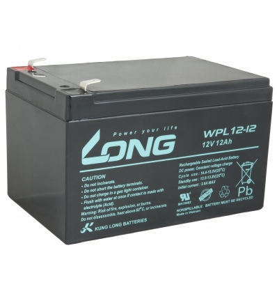 LONG baterie 12V 12Ah F2 LongLife 9 let (WPL12-12)