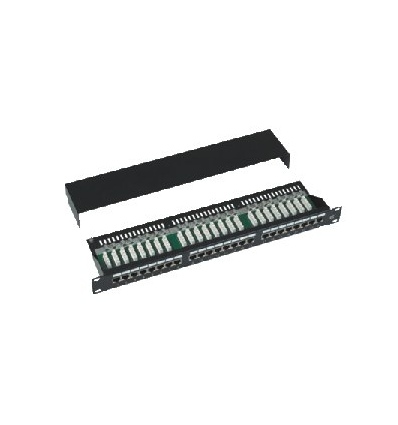 DATACOM Patch panel Cat5e 24p.1U,STP,19",černý,vyvázání