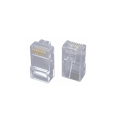 Konektor RJ45 CAT5E UTP 8p8c pro licnu 100ks bal.