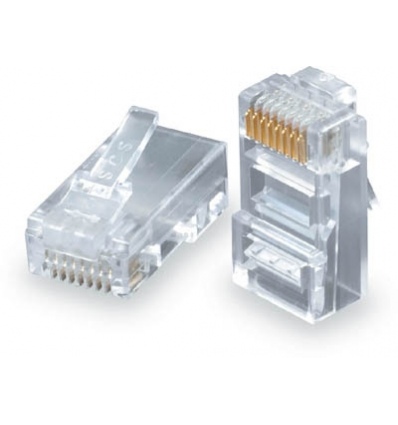 Konektor RJ45 CAT5E UTP 8p8c pro drát 100ks bal.