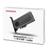 AXAGON PCEM2-DC, PCIe x4 - M.2 NVMe M-key + SATA B-key slot adaptér, chladič, vč. LP