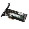 AXAGON PCEM2-DC, PCIe x4 - M.2 NVMe M-key + SATA B-key slot adaptér, chladič, vč. LP