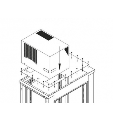 Redukce pro montáž klimat.800x1000,1200 do hl.rozvaděče, šedá