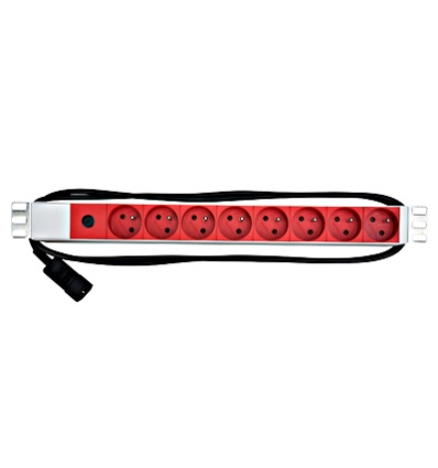 Napájecí panel PDU 19",8xČSN,1xC14,10A,1U,kabel 2m