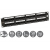 19" patch panel Solarix 48 x RJ45 CAT6 UTP 350 MHz černý 2U SX48-6-UTP-BK