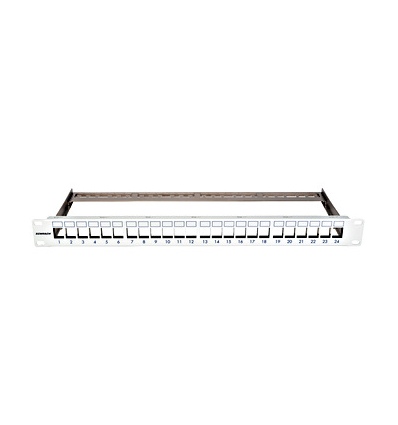 19" patchpanel pro max. 24 keystone,neosazený,1U,RAL 7035