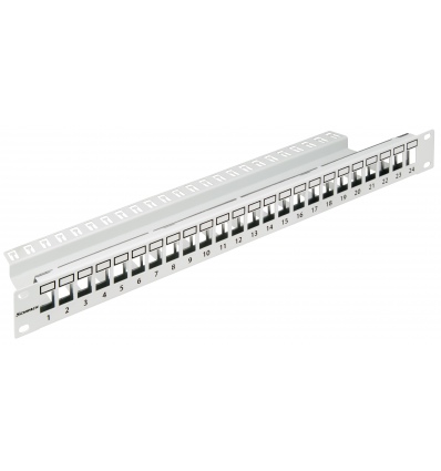 19" patchpanel pro 24 modulu SFA/SFB, neosazený, 1U,RAL 7035