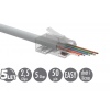 Univerzální EASY konektor RJ45 CAT6 UTP 8p8c na drát i licnu SXRJ45-6-UTP-EASY 100ks