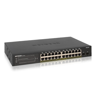 NETGEAR S350 Series 24-Port Gb PoE+ Ethernet Smart Managed Pro Switch, 2 SFP Ports, GS324TP