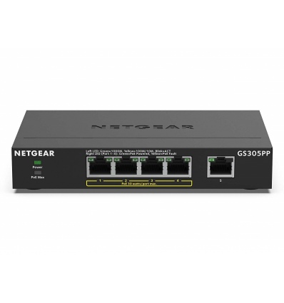 NETGEAR 5PT POE/POE+ GIGE UNMANAGED SWITCH