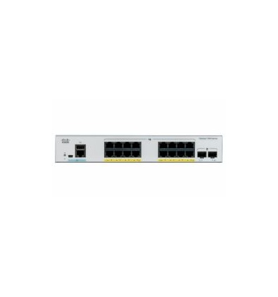 Catalyst C1000-16P-2G-L, 16x 10/100/1000 Ethernet PoE+ ports and 120W PoE budget, 2x 1G SFP uplinks