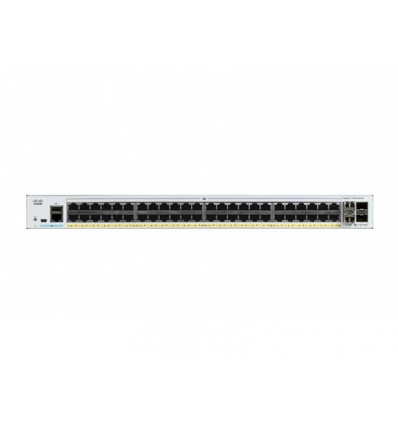 Catalyst C1000-48P-4G-L, 48x 10/100/1000 Ethernet PoE+ and 370W PoE budget ports, 4x 1G SFP uplinks