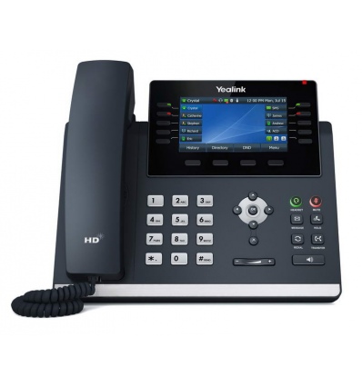 Yealink SIP-T46U SIP telefon, PoE, 4,3" 480x272 LCD, 27 prog.tl.,2xUSB, Gig