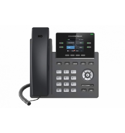 Grandstream GRP2612W SIP telefon, 2.4" TFT bar. displej, 2 SIP účty, 4 prog. tl., 2x10/100Mb, WiFi