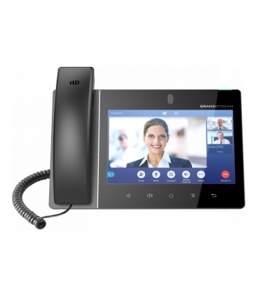 Grandstream GXV3380 SIP video telefon 8"TFT bar.dotyk.displ., android 7, 16 SIP úč.,7-way audiokonf.