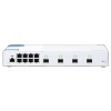 QNAP řízený switch QSW-M408S (12portů: 8x Gigabit port + 4x 10G SFP+ porty)