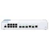 QNAP řízený switch QSW-M408-2C (12portů: 8x Gigabit port + 4x 10G SFP+ /2x 10GbE kombo porty)