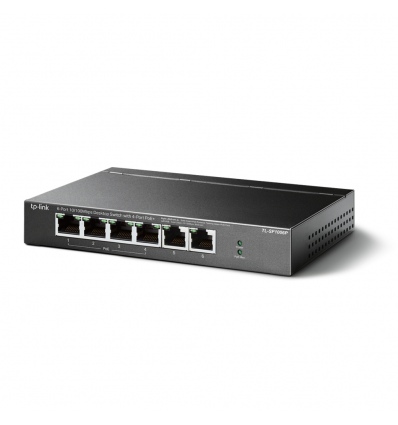 TP-link TL-SF1006P 6x10/100 (4xPOE+) 67W kovový CCTV switch