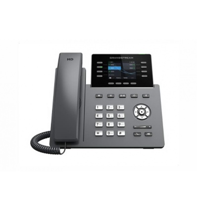 Grandstream GRP2624 SIP telefon, 2.8" TFT bar. displej, 4 SIP účty, 4 pr. tl., 2x10/100Mb, WiFi, BT