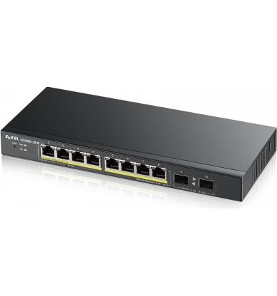 ZYXEL 8xGb+2xSFP fanless POE switch GS1900-10HP v2