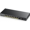 ZYXEL 8xGb+2xSFP fanless POE switch GS1900-10HP v2