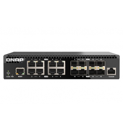 QNAP řízený switch QSW-M3216R-8S8T (8x 10GbE porty + 8x 10G SFP+ porty, poloviční šířka)