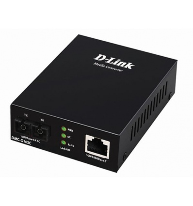 D-Link DMC-G10SC/E - 100/1000BaseT to 1000BaseLX (SC) Single-mode Media Converter (10 km)