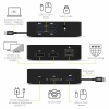 PORT CONNECT USB-C Dokovací stanice 10v1, 2x4K Display Port, 5x USB-A, USB-C 85W PD, Ethernet, SD