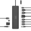 PORT CONNECT Dokovací stanice 11v1, 1x4K, RJ45,HDMI,Display Port,VGA,USB-C 100W, 4xUSB-A,micro/SD