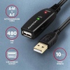 AXAGON ADR-210, USB 2.0 A-M - A-F aktivní prodlužovací / repeater kabel, 10m