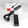 AXAGON HUE-S2BL, 4x USB 3.0 CHARGING hub, micro USB nap. konektor, kabel USB-A 1.2m