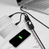 AXAGON HUE-S2BL, 4x USB 3.0 CHARGING hub, micro USB nap. konektor, kabel USB-A 1.2m