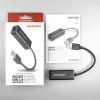 AXAGON ADE-SR, USB-A 3.2 Gen 1 - Gigabit Ethernet síťová karta, auto instal, černá