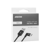 AVACOM datový a nabíjecí kabel USB - USB Type-C, 100cm, konektor v úhlu 90°, černý