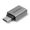 AXAGON RUCM-AFA, redukce USB-C (M) - USB-A (F), USB 3.2 Gen 2, 3A, ALU