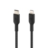 BELKIN kabel oplétaný USB-C - Lightning, 1m, černý