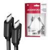 AXAGON BUCM-CM20TB, TWISTER kabel USB-C - USB-C, 1.1m, USB 2.0, PD 60W 3A, ALU, tpe, černý